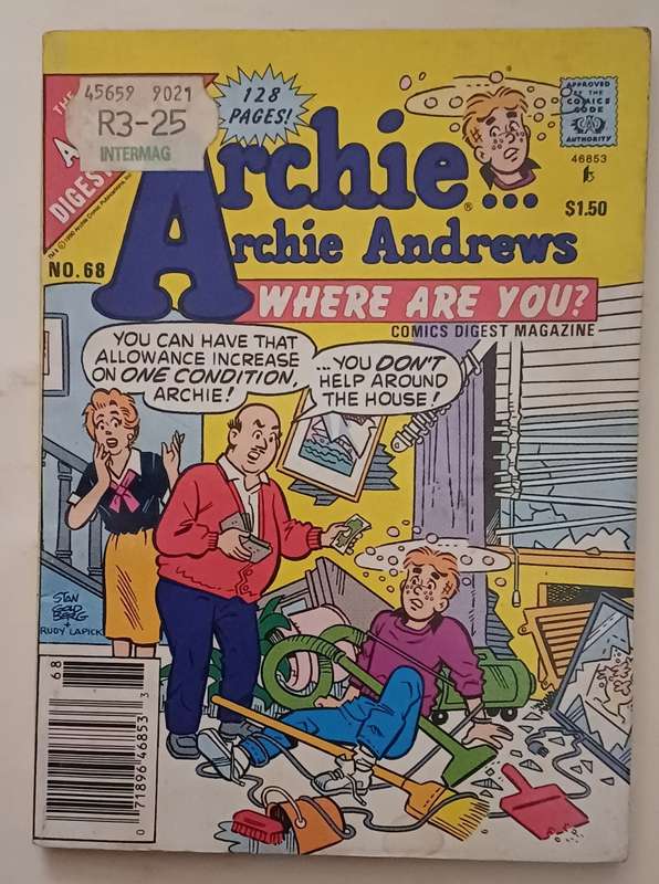 ARCHIE DIGEST LIBRARY - ARCHIE ANDREWS WHERE ARE YOU? NO 68