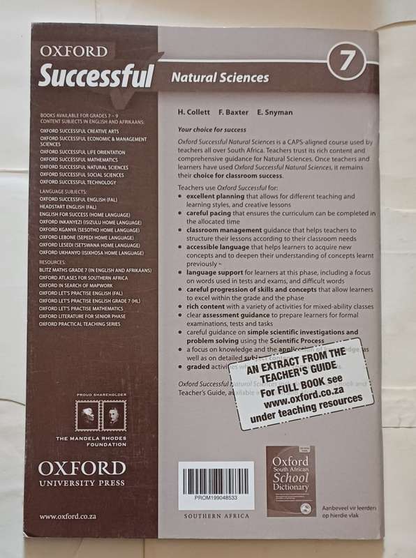 CAPS - OXFORD SUCCESSFUL NATURAL SCIENCES TEACHER'S GUIDE GRADE 7