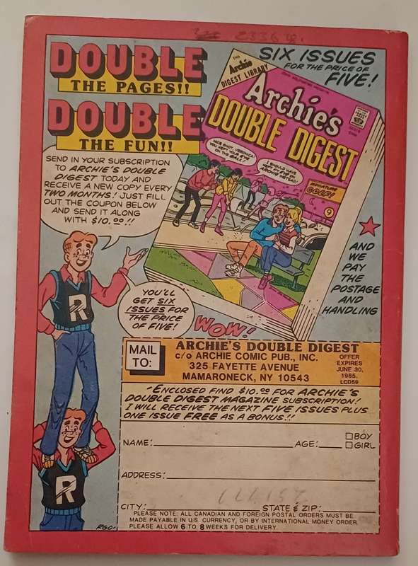 ARCHIE DIGEST MAGAZINE - LAUGH NO 59