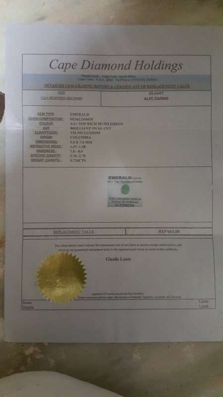 ASTONISHING 0.720 CARAT BRILLIANT OVAL CUT GREEN EMERALD R37,000.00