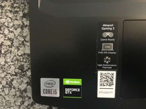 Lenovo Ideapad Gaming 3 Core i5 8gb 512GB GTX1650 Gaming Notebook