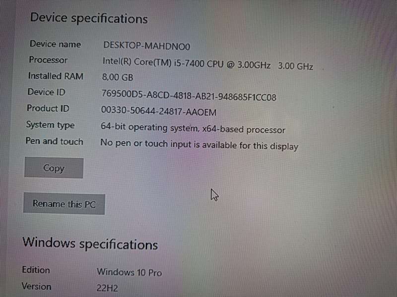 As good as New ***DELL Vostro 3668 - i5 7th Gen 8GB 256Gb ssd + 1TB DESKTOP COMPUTER, Built in Wifi