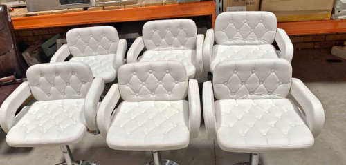 White Mixology Bar Stool - Demo Aged Stock Sale Sold AS IS!!