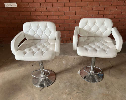 White Mixology Bar Stool - Demo Aged Stock Sale Sold AS IS!!