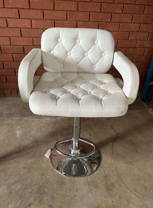 White Mixology Bar Stool - Demo Aged Stock Sale Sold AS IS!!