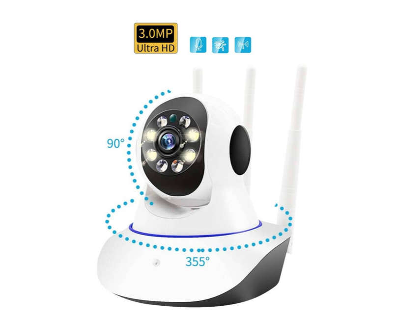 Smart Wireless Baby Monitor Camera With Usb Cable, Adaptor & 8Gb Sd Card
