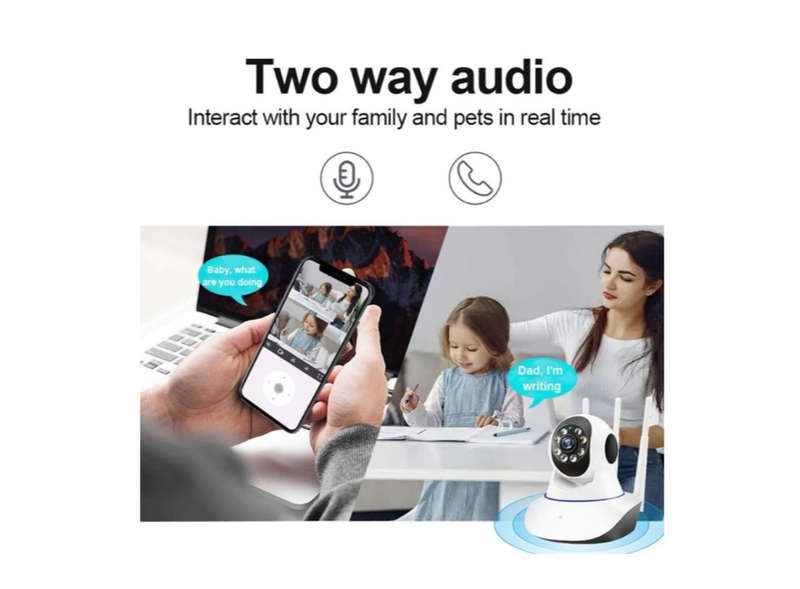 Smart Wireless Baby Monitor Camera With Usb Cable, Adaptor & 8Gb Sd Card
