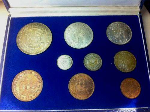 *** 1960 SA Union Coin Set *** 1/4d, 1/2d, 1D, 3P, 6P, 1S, 2S, 2.5S & 5S ***