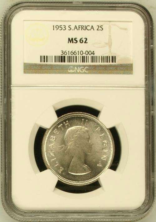 *** 1953 Florin (2/-) *** MS62 *** Great Coin!