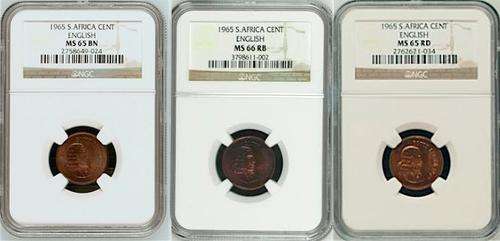 *** 1965 English Cent Combo *** MS65BN + MS66RB + MS65RD *** MINTAGE: 1180 *** WOW!!! ***