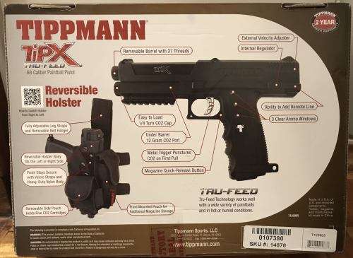 *** BEAST KIT *** Tippmann TIPX DELUXE PISTOL *** For Self Defense *** LEG HOLSTER & LIGHT+LASER Etc