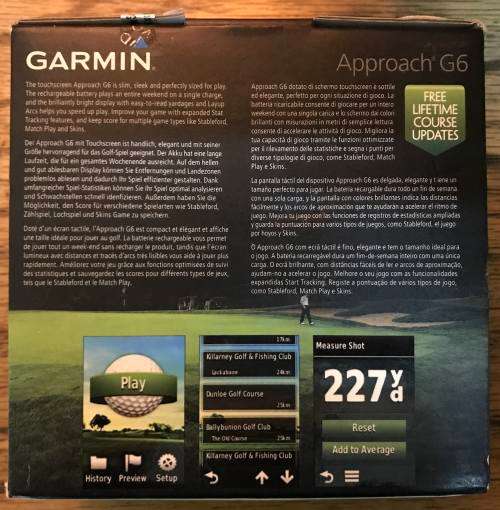 Garmin Approach G6 Handheld Touchscreen Golf Course GPS | In mint condition | Box & Accessories Inc