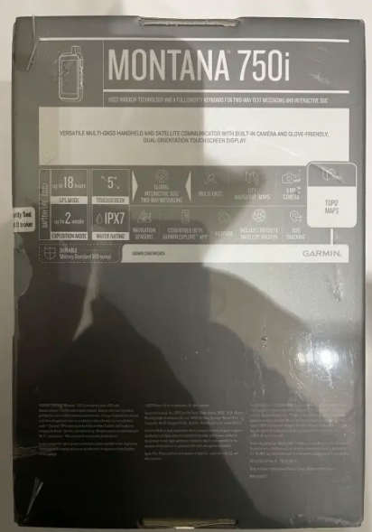 Garmin Montana 750i Handheld GPS Touchscreen + inReach + 8MP Camera | Factory Sealed | Retail R18699