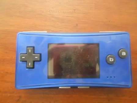 Nintendo Game Boy Micro Blue Console | With EZ FLASH IV ROM Cartridge | & 1 Original Mario 3 Game!
