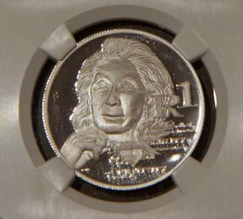 *** PF69 ***  NADINE GORDIMER R1 SILVER *** SECOND FINEST GRADE ***