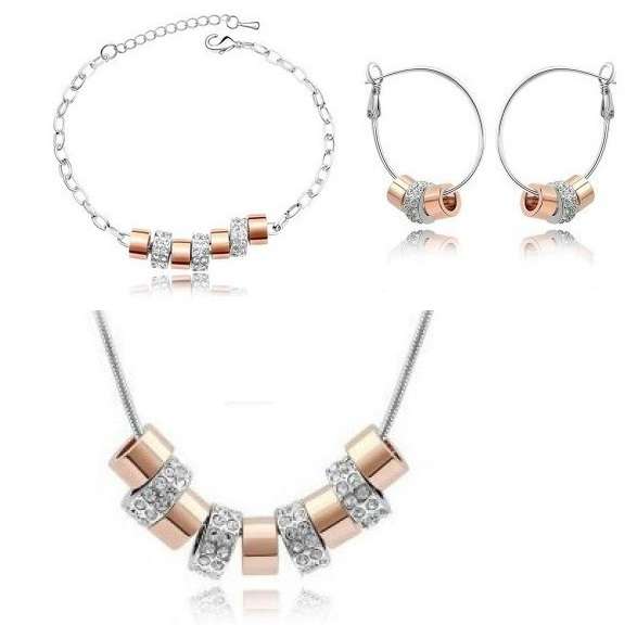 9 ring series necklace bracelet earrings set named happy memories