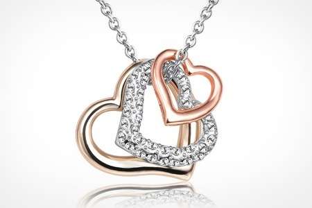 L'Amour Heart Necklace Made With Swarovski Elements