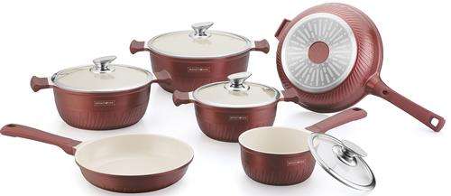 ( Royalty Line ) Ceramic Coating Cookware Set ( 10pcs ) 100% Authentic ( From Switzerland )