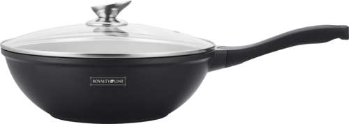 Royalty Line RL-BW28ML 28cm Marble Coating WOK with Glass Lid