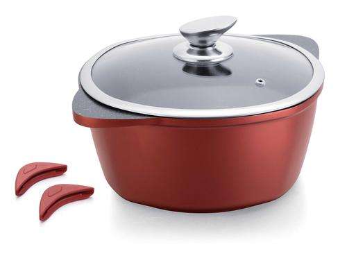 Royalty Line RL-SS20ML 20cm Square Casserole Oven Safe Pot Burgundy