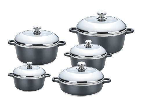 DESSINI 10 PIECE DIE CAST ALUMINIUM NON STICK COOKWARE SET