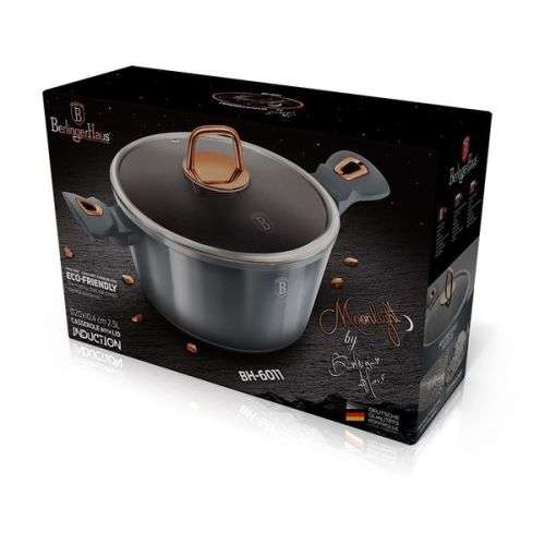 BerlingerHaus 28cm MarbleCoating Casserole with Lid BH-6013 Moonlight Edition (READ THE DESCRIPTION)