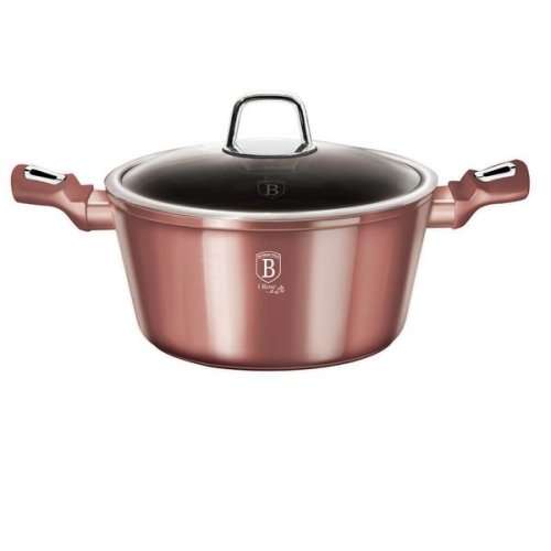 Berlinger Haus 24cm Marble Coating Casserole with Lid BH-6035- i-Rose Edition (READ THE DESCRIPTION)