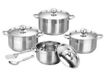 10 piece Stainless Steel Cookware Set (READ DESCRIPTION)