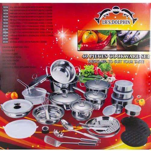 40 Piece | Stainless Steel Cookware Set (READ THE DESCRIPTION)