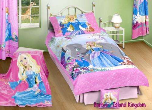 ******** BARBIE THE ISLAND PRINCESS DUVET SET 3/4 BED SIZE ********