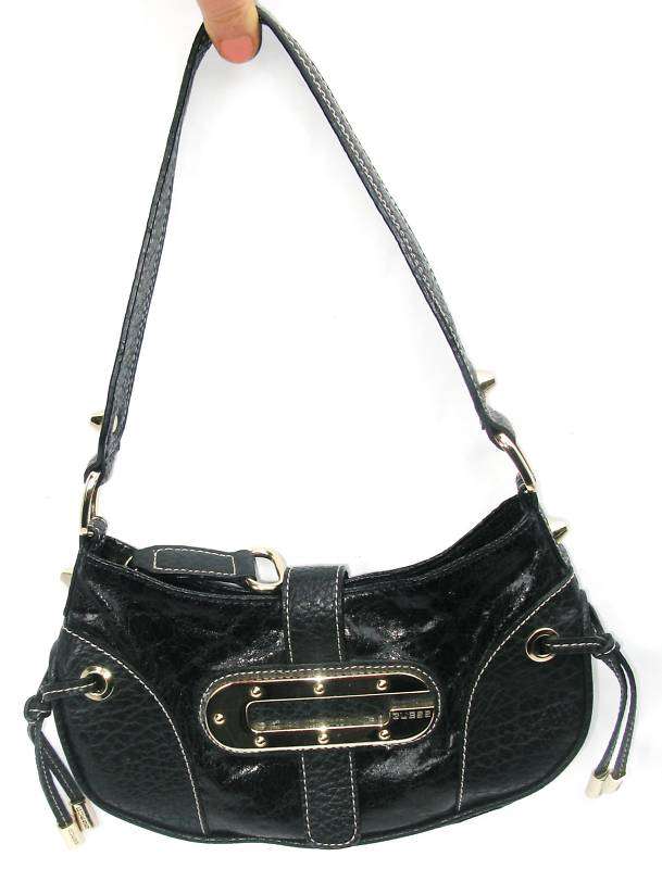 Guess Black Leather Purses Handbags
