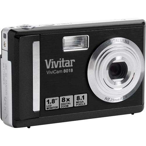 Vivitar ViviCam V8018 Digital Camera - 8.1 Megapixels, 8x Digital Zoom, 1.8" TFT LCD