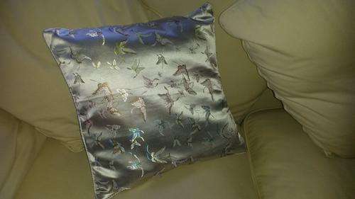 Silk cushion cover