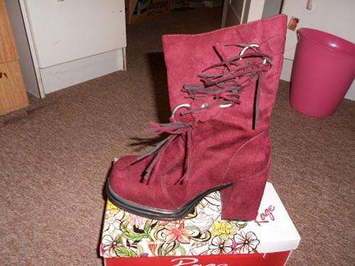 Stunning Maroon Boots Size 6