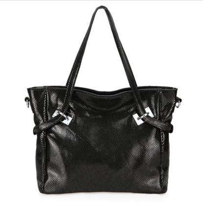 2012 new style lady's genuine leather handbag ,bags .dual-use black color
