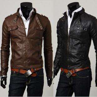 2012 Leather coat man's leather jacket