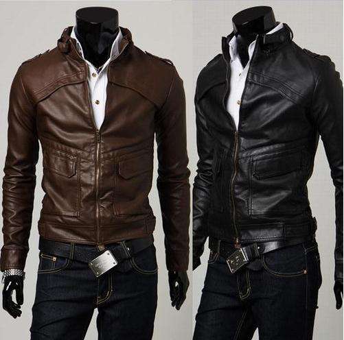 2012 Leather coat man's leather jacket
