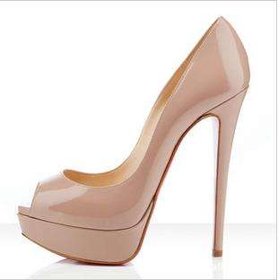 lady's High-heeled shoes, genuine leather shoes ,rivets high heel shoes