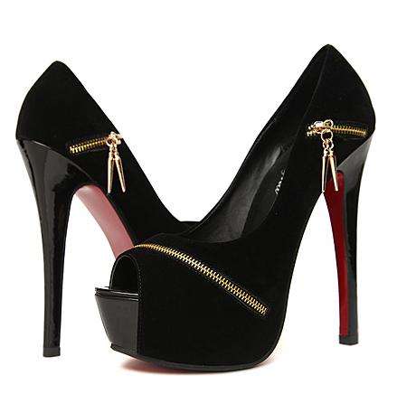 lady's High-heeled shoes, pu shoes high heel shoes