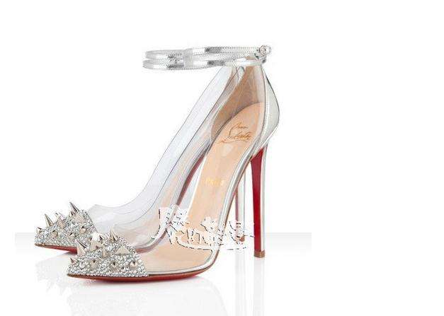 2013 New lady's shoes , genuine leather shoes ,C L rivets high heel shoes