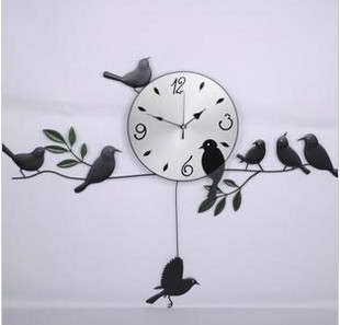 Fasion wall clock--the bird----dial diameter 23 cm