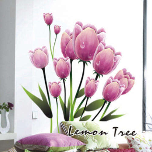 Beautiful  Home decor wall stickers pvc -Tulip- - cheap and convenient
