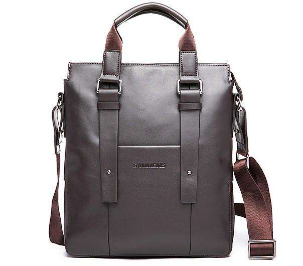 SAMMONS  Elegance style series leather men's bag  /color deep coffee
