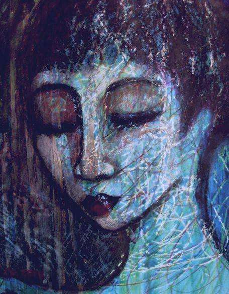 RAINBOW GIRL - AN ORIGINAL PAINTING BY OVERBERG ARTIST CELESTE FOURIE-WIID
