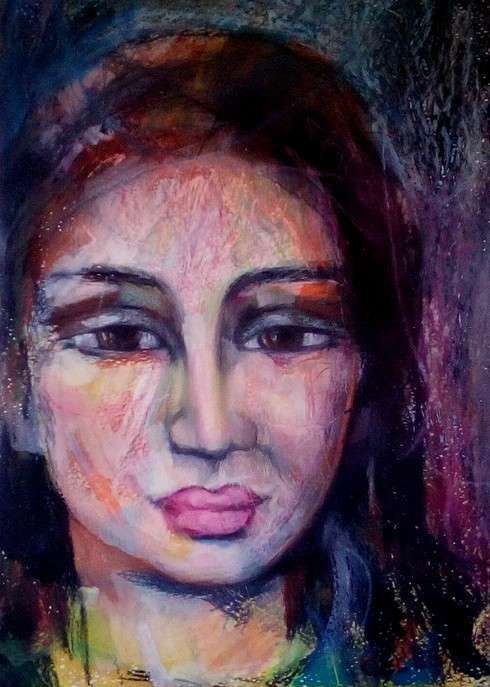 ELSA - AN ORIGINAL ARTWORK BY CELESTE FOURIE-WIID - OIL PASTEL ON PAPER