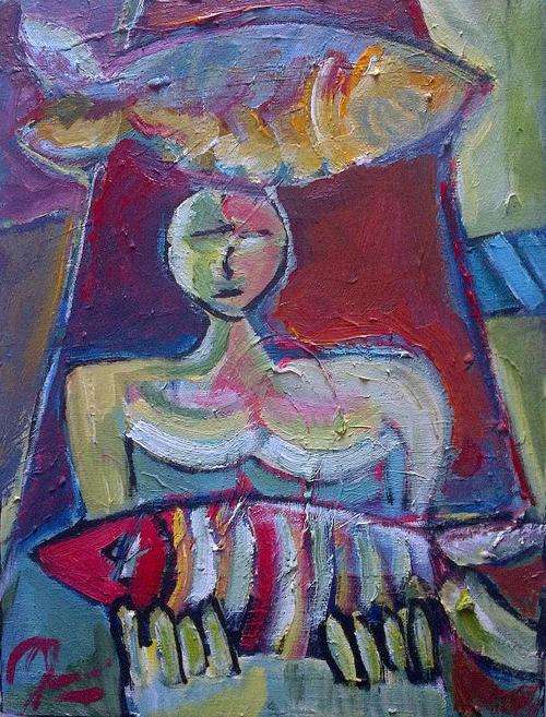 *EEN VROU MET TWEE VISSE* ACCOMPLISHED OVERBERG ARTIST ANDRE LOCH FOURIE