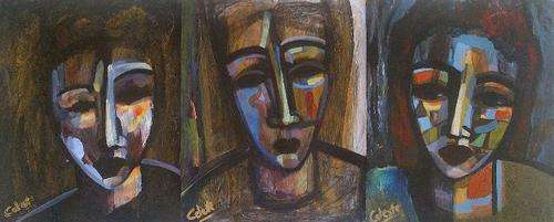 *CONVERSATION 1* AN ORIGINAL PAINTING BY OVERBERG ARTIST CELESTE FOURIE-WIID