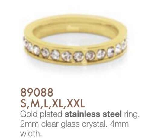 Two Gold Plated Stainless Steel Rings XXL
