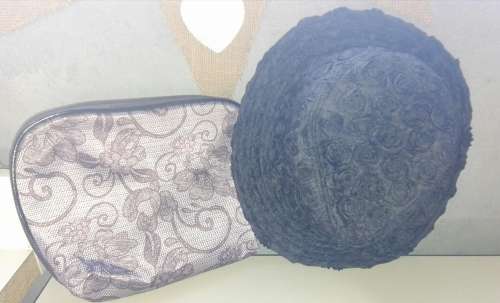Pretty Toiletry Bag and Rose Patterned Hat