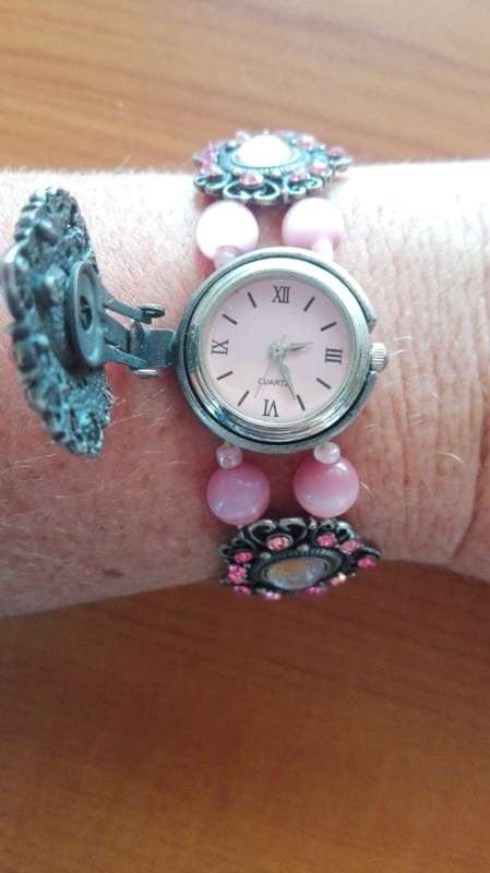 Ladies Watch, with lucite beads and crystals (lower postage)